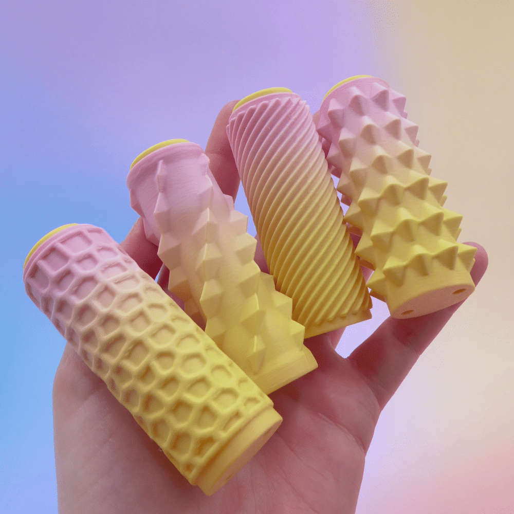 Stimlets ASMR Sensory Sticks Yellow Pink Matt